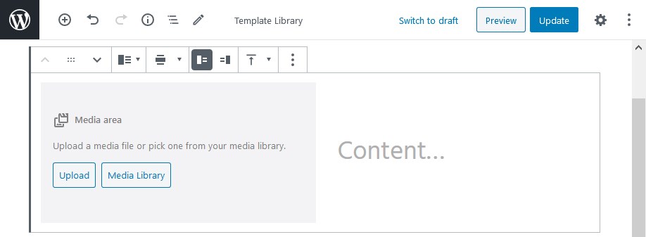 media and text content block text wrapping