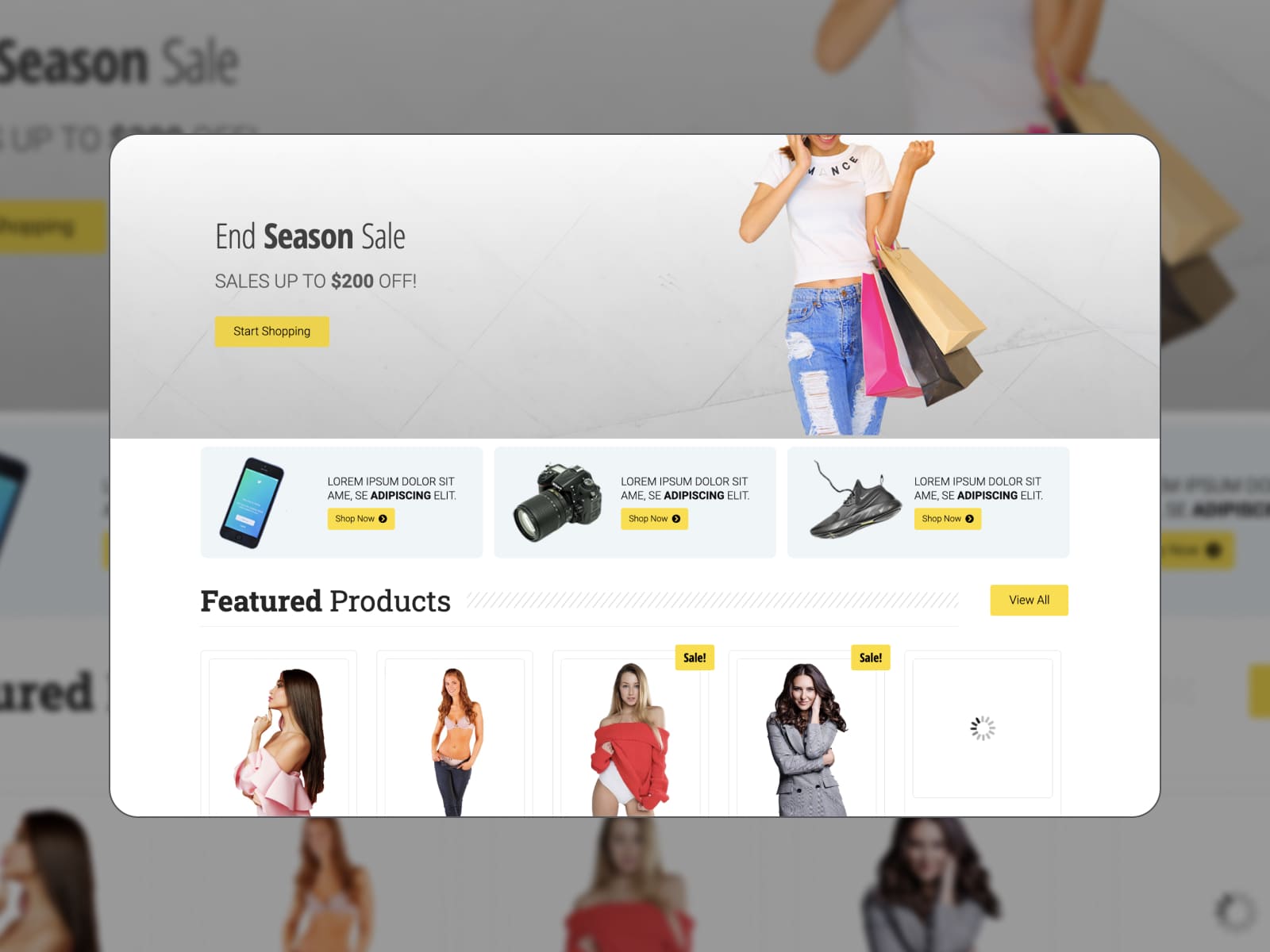 A shop example of the Envo addon for WooCommerce and Elementor.