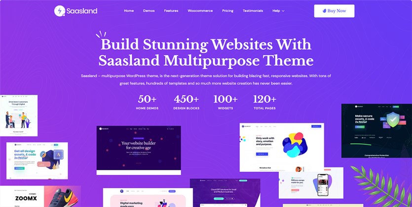 Saasland theme for wordpress business website