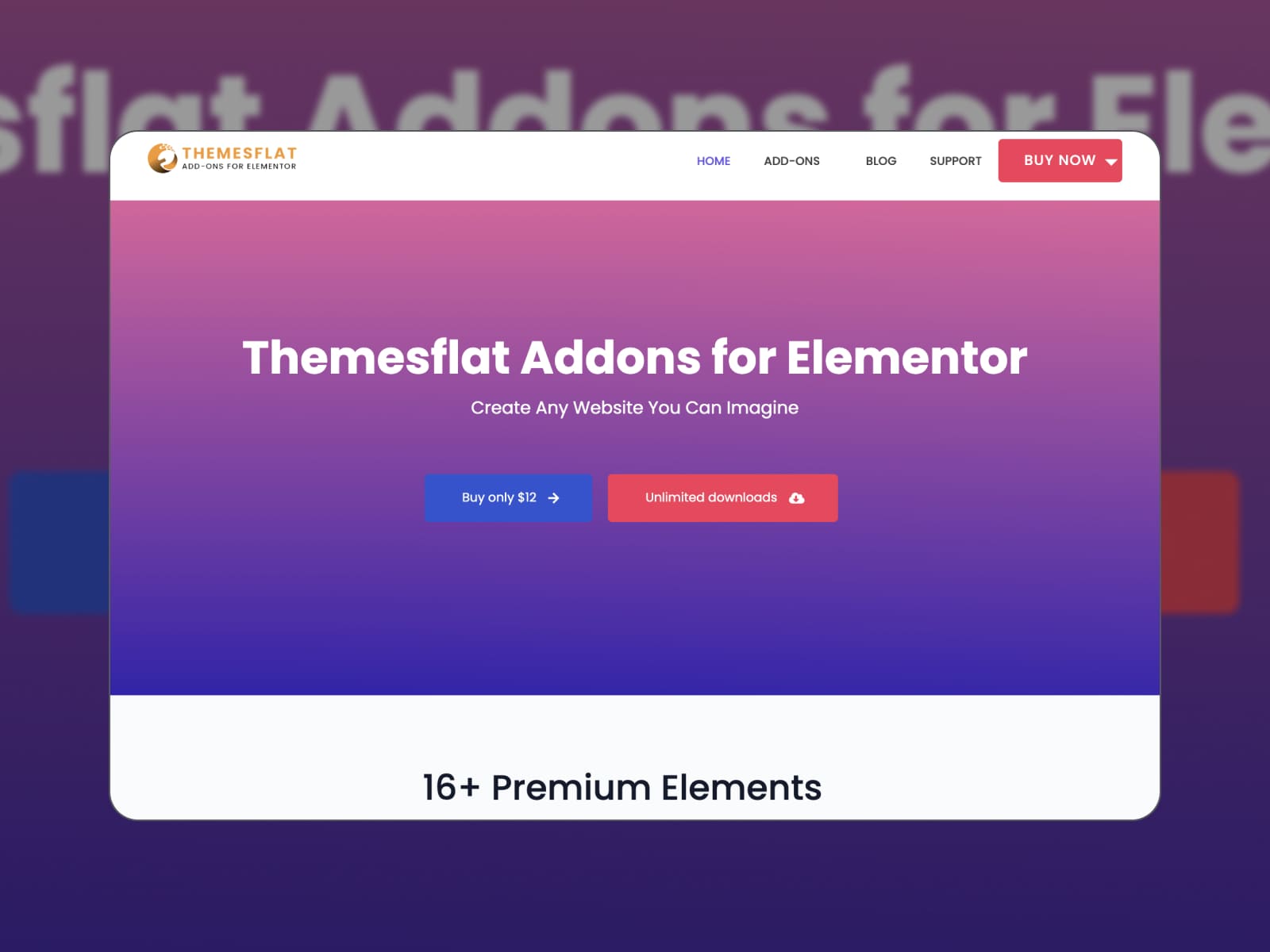 The landing page of the WooCommerce Elementor addons.