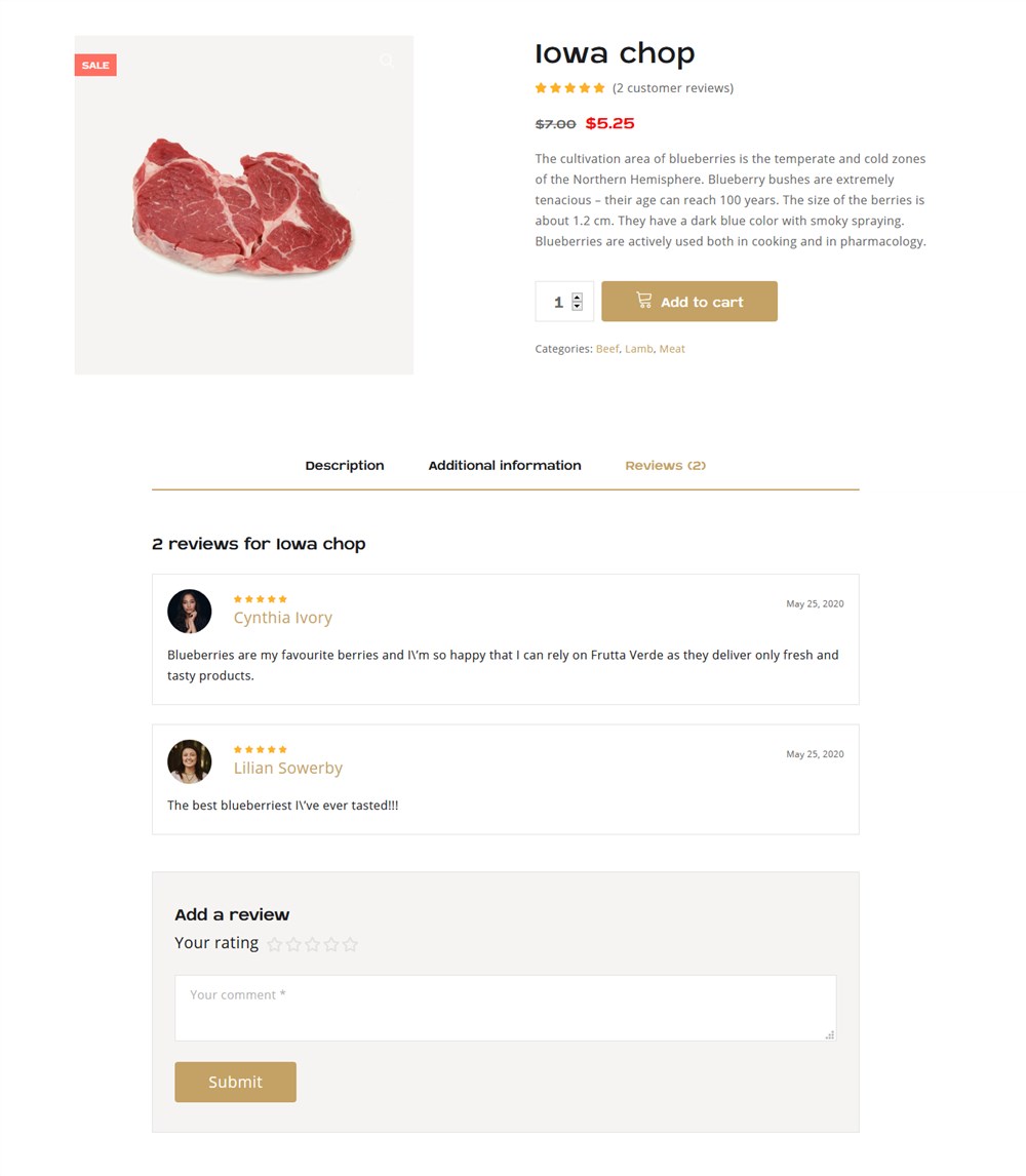 carni rosso reviews fish and meat website template