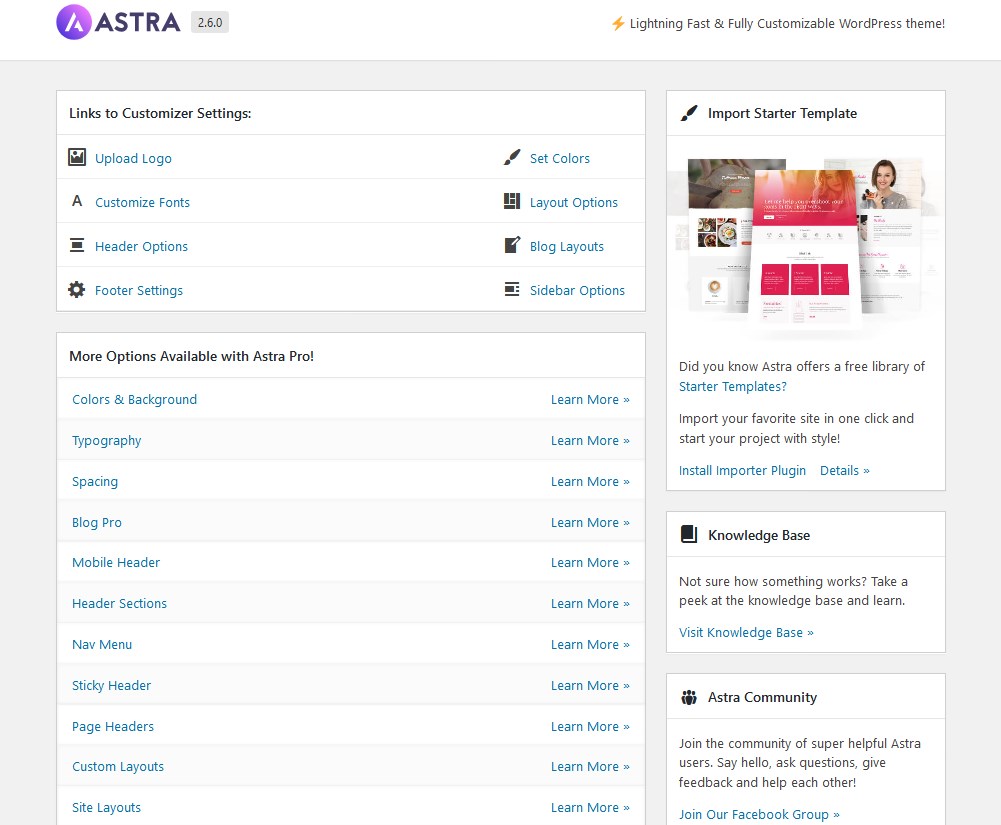 astra customization astra vs oceanwp