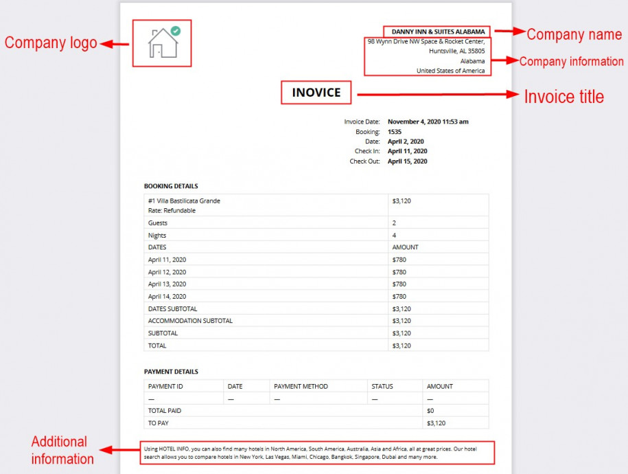 Hotel Booking PDF Invoices Addon Explained - MotoPress