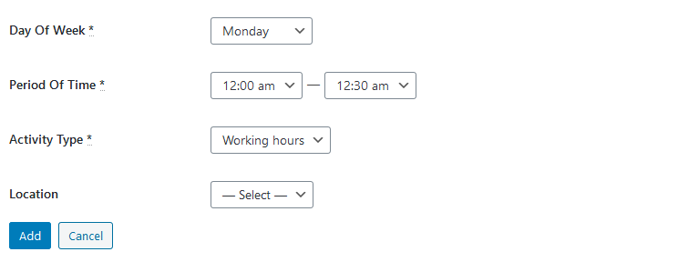 schedule customization