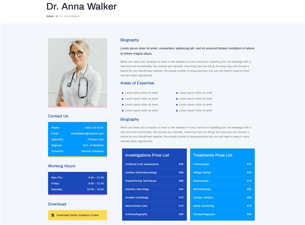 doctor profile