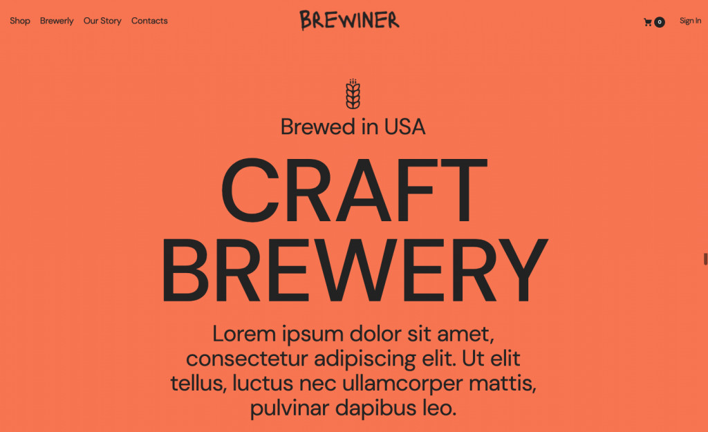 Brewiner - Craft Brewery WordPress Theme