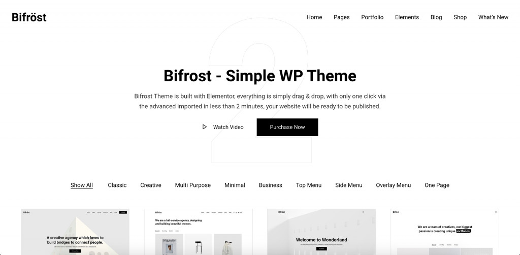 Simple Elementor WordPress Theme