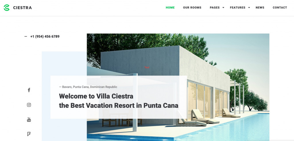 Hotel Minimalist WordPress theme