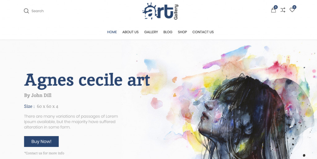 Art Gallery WooCommerce WordPress Theme