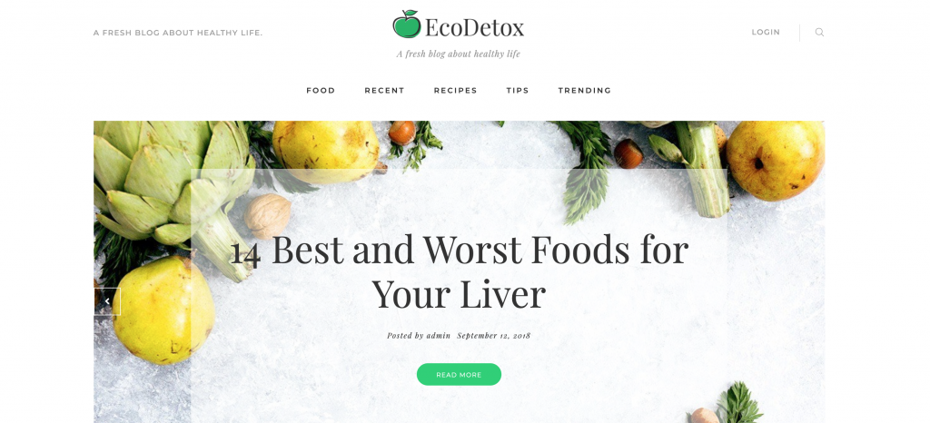 EcoDex - Healthy Lifestyle WordPress Theme