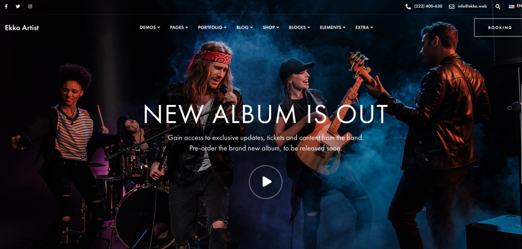 WordPress Theme for Musicians