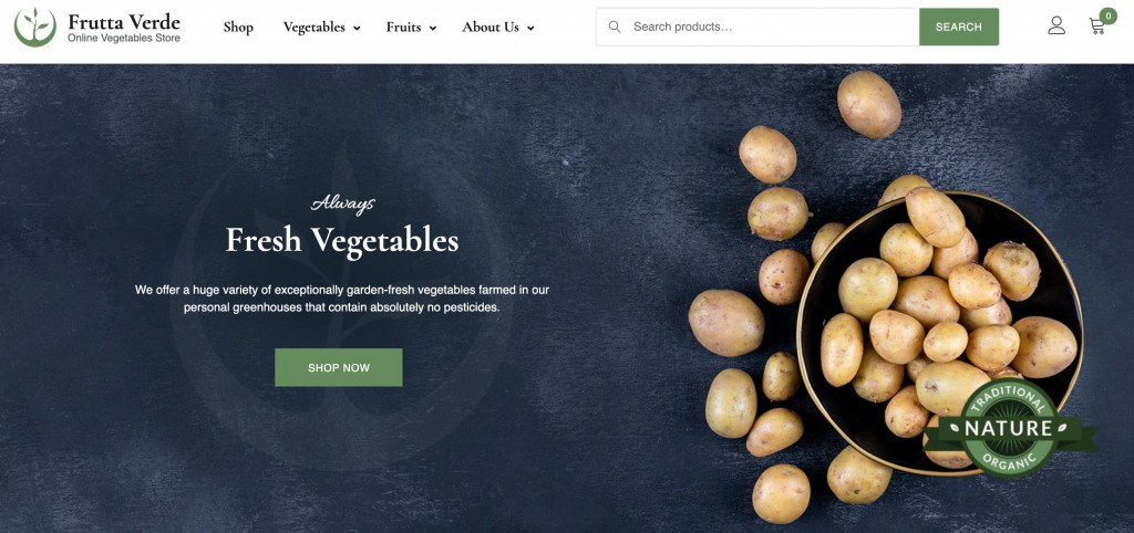 Frutta Verde Grocery Shop WordPress Template