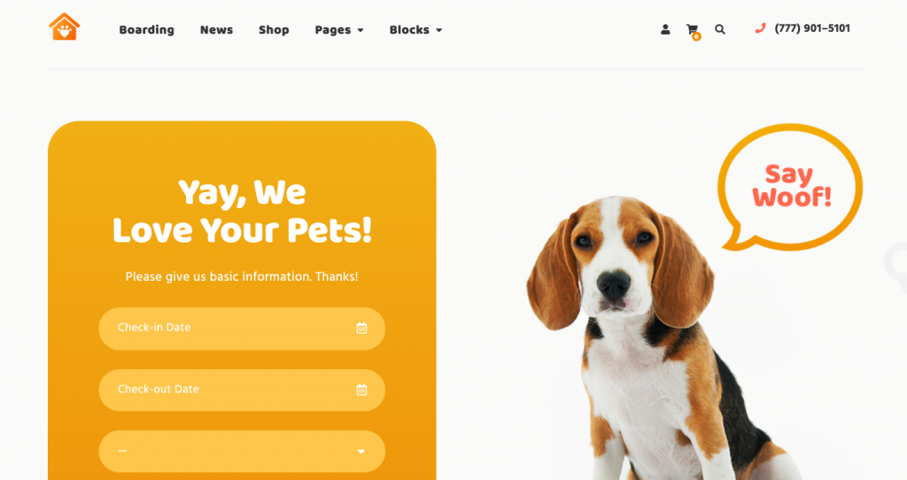 Petotel - Pet Sitting WordPress theme for business