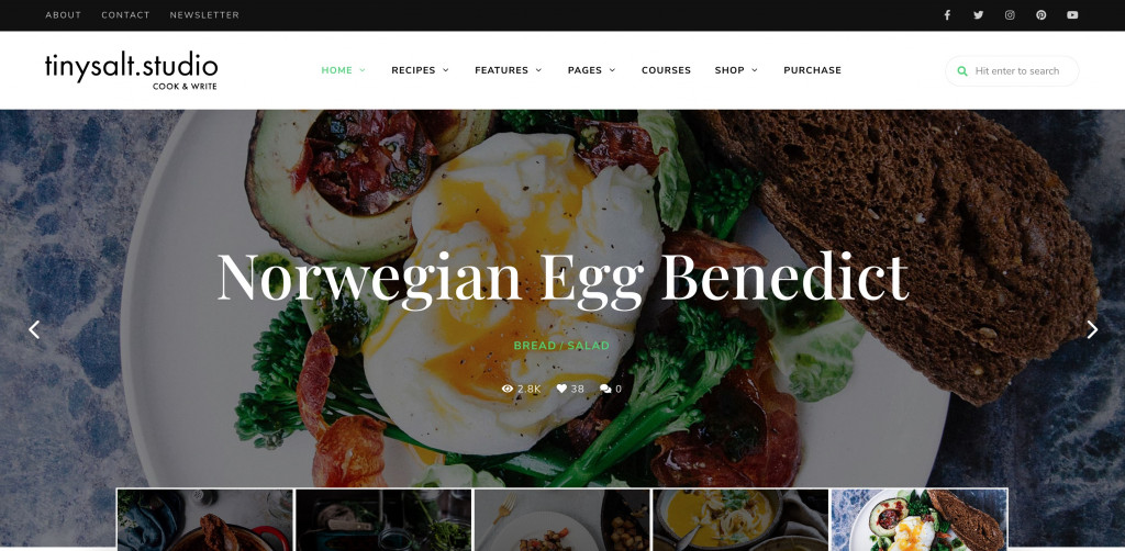 TinySalt - Personal Food Blog WordPress Theme