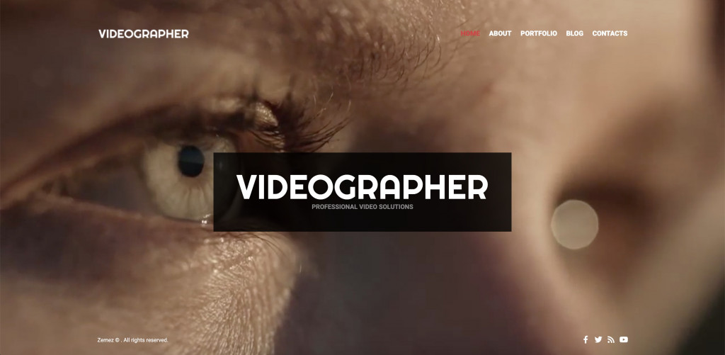 Videographer Portfolio WordPress Theme