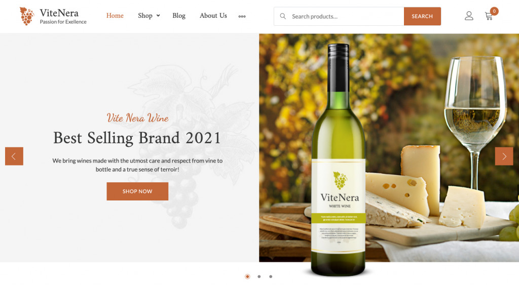 Wine Minimalist WP Theme