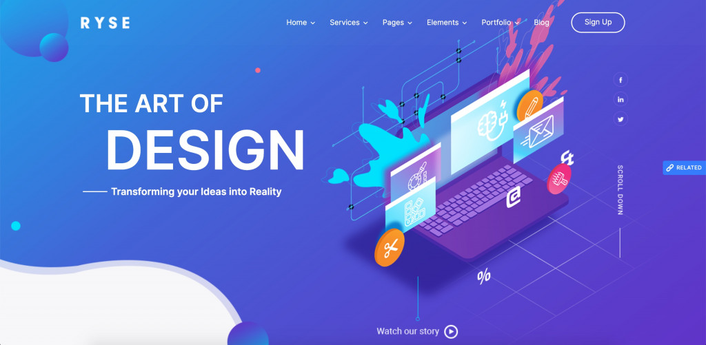 SEO WordPress theme for designers