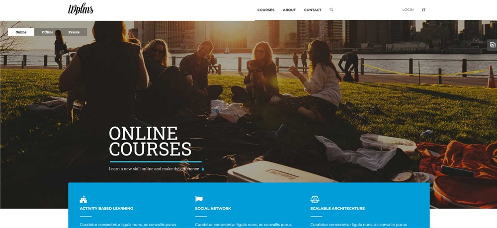 WPLMS Learning Management System for WordPress, Education Theme Preview