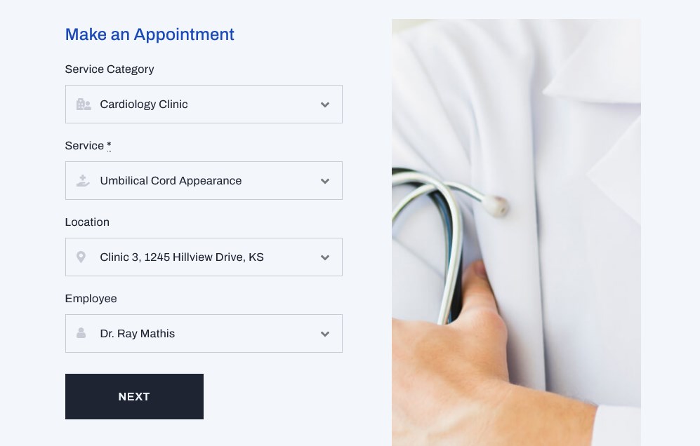 appointment form wordpress filters