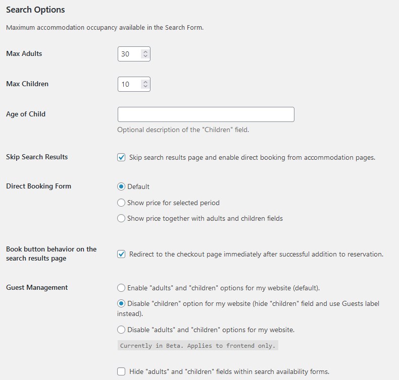 General Settings - Settings & Options - MotoPress