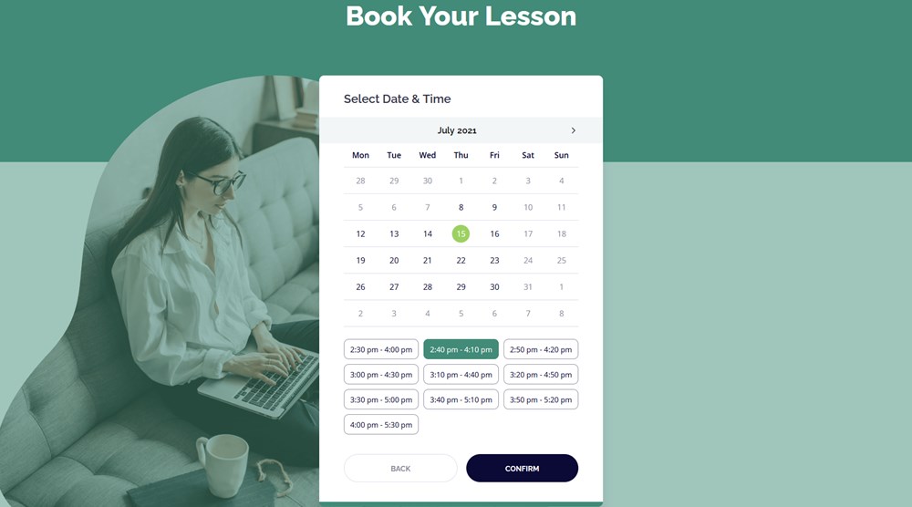 booking your lesson