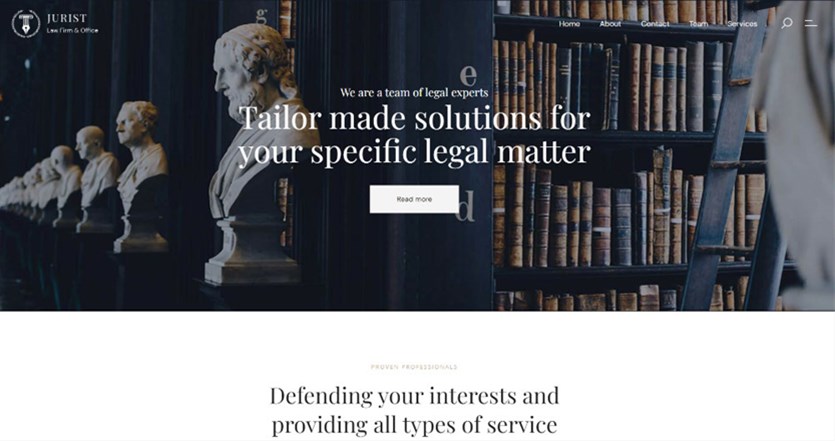 Qi WordPress theme for lawyers