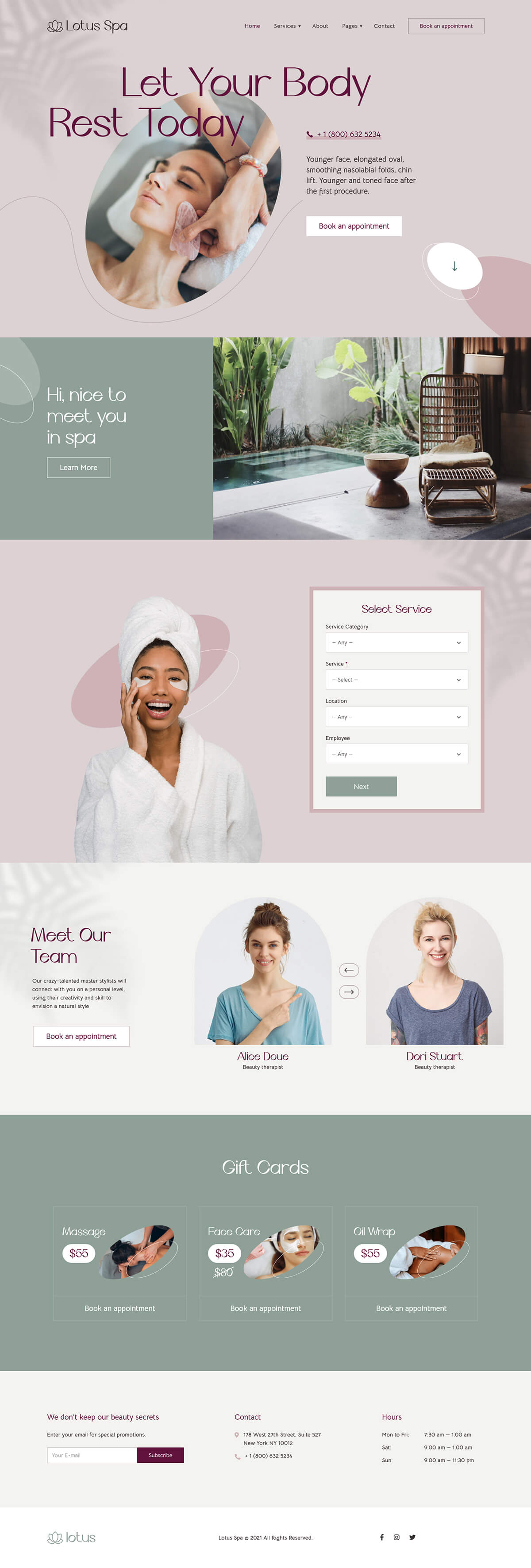 beauty salon wordpress theme