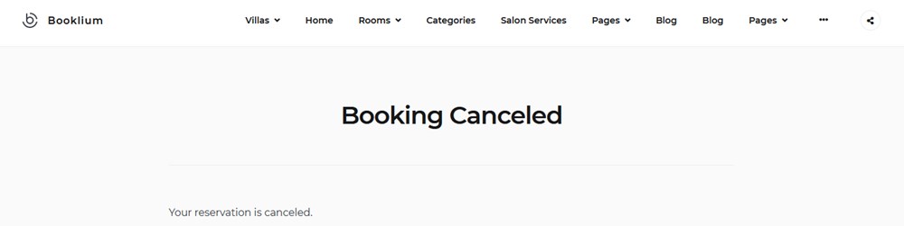 reservation canceled