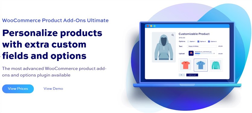 Screenshot of the WooCommerce Product Add-Ons Ultimate business WordPress plugins.