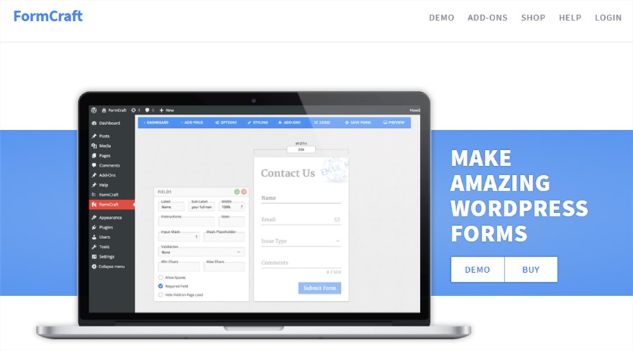 FormCraft WP best Contact Forms Plugin