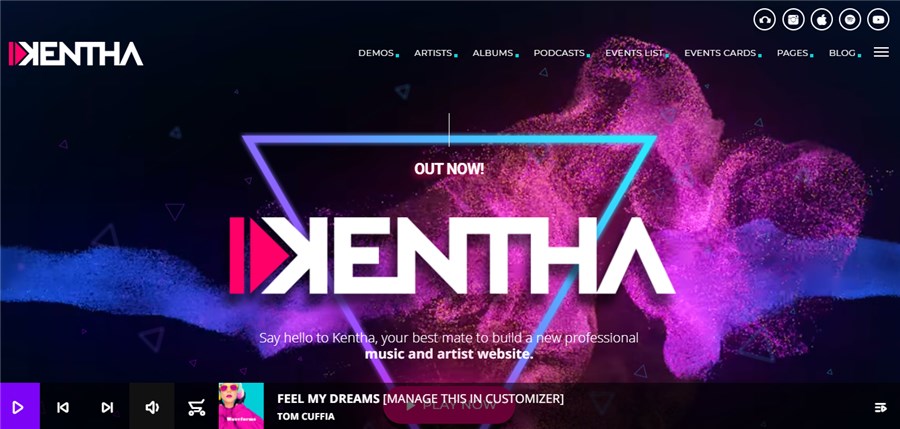 Kentha WordPress Best Theme for Musicians