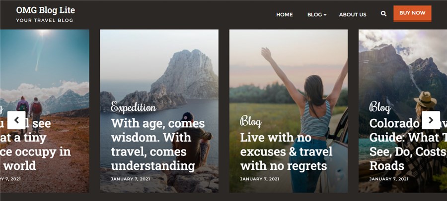 OMG Blog WordPress travel blogs theme