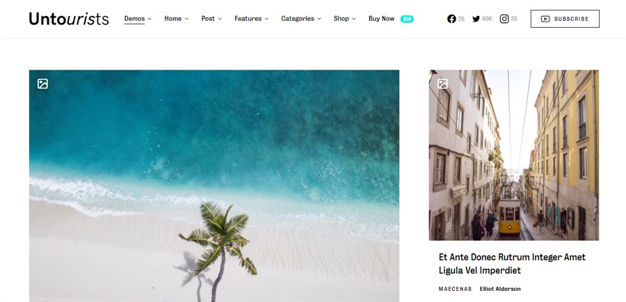 Once WordPress theme for blogs