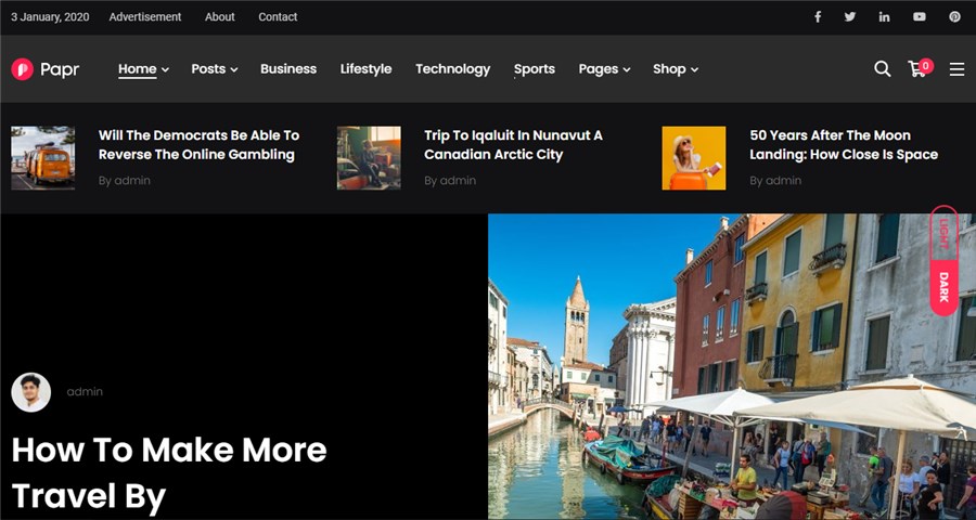 Papr Best WP travel blog themes