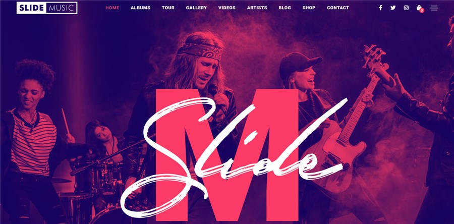 Slide Best WordPress Theme for Musicians