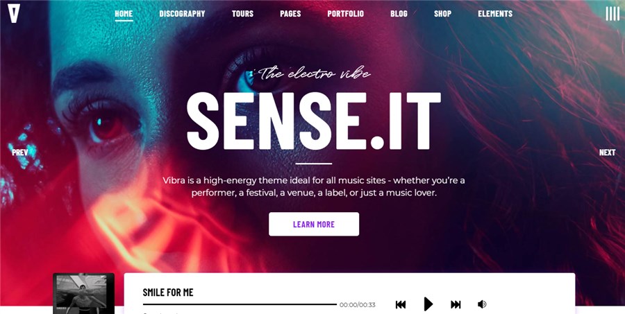 Vibra WordPress Best Theme for Musicians