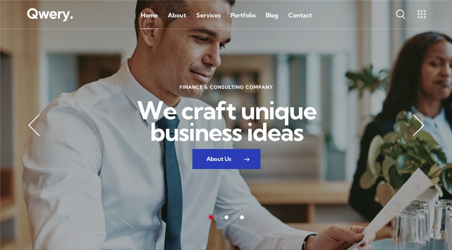 Qwery Best WordPress Theme for Consultants