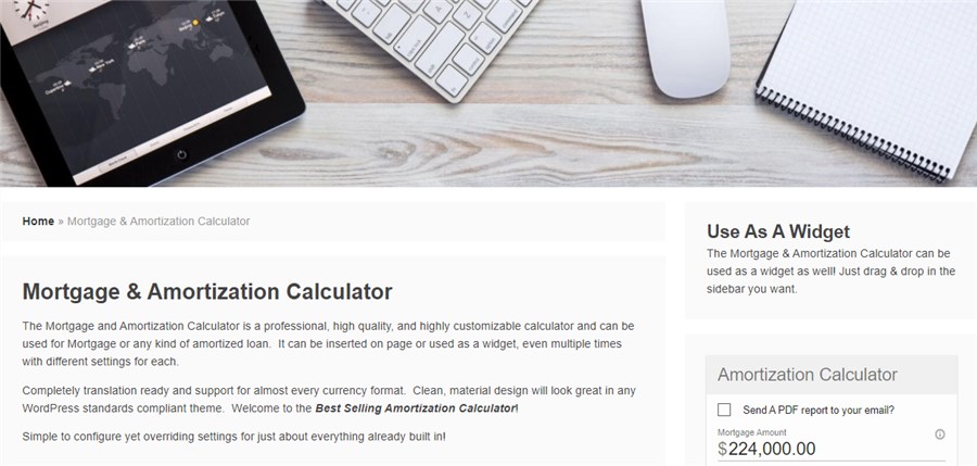 WP Amortization Calculator Best Plugins for Real Estate For WordPress