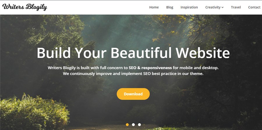 Best Writers Blogily Theme for WP for Writers