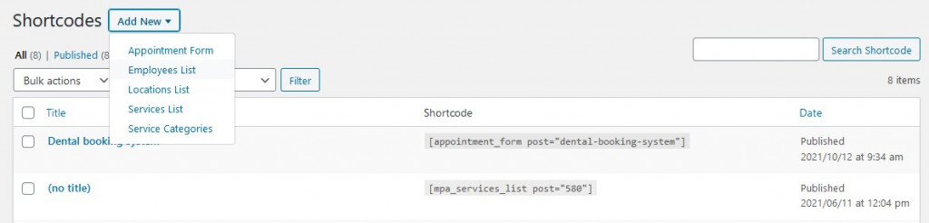 appointment form custom dental site