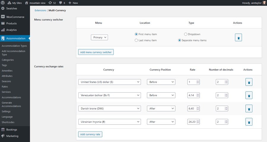 mulicurrency plugin