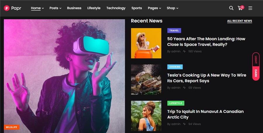 Papr Newspaper WordPress Template