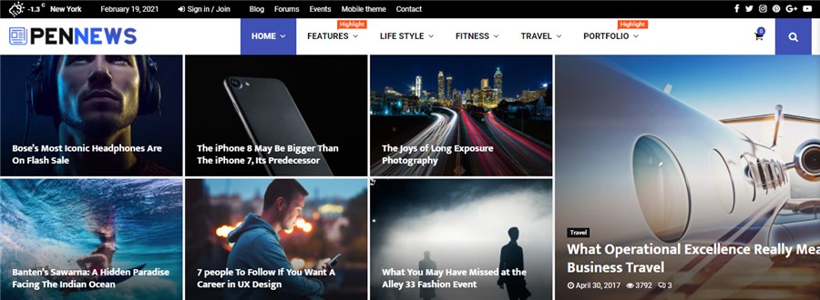 WordPress PenNews Themes for Newspaper Website