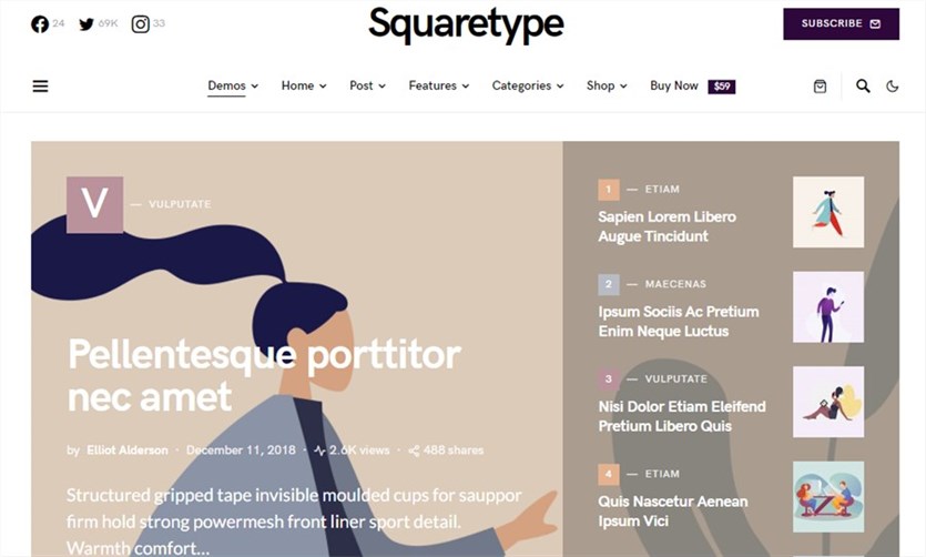 Squaretype WP Premium Theme