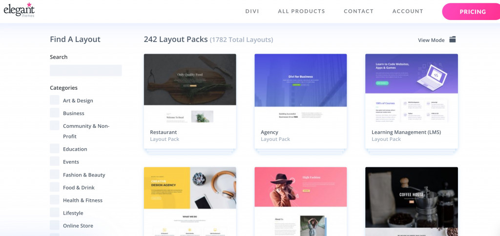 Divi layout packs