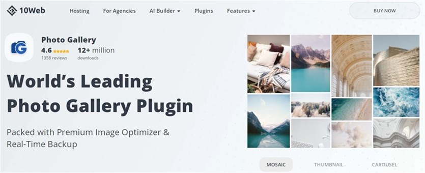 WP Photo gallery 10web plugin