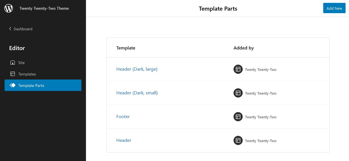 template parts wordpress