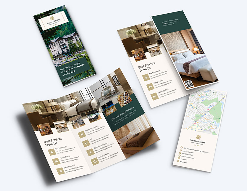 hotel brochure design templates free download