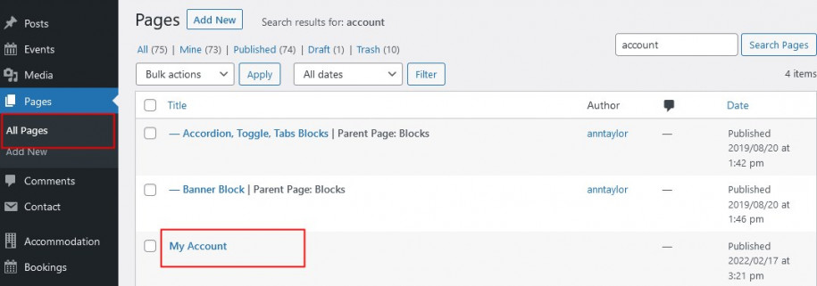 Customer Accounts in Hotel Booking 4.2.0 - MotoPress