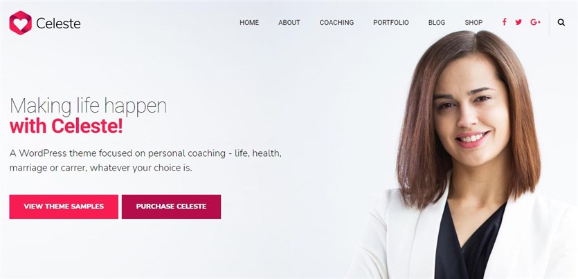 Celeste WordPress themes for therapist